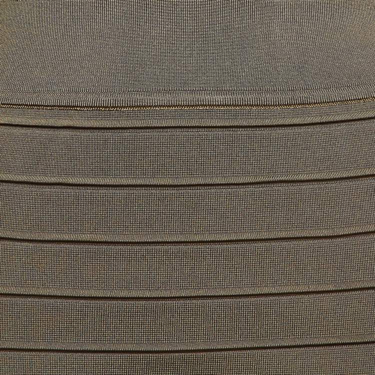 Pre Owned Balmain Olive Green Stretch Knit Lace-Up Mini Bodycon Dress S