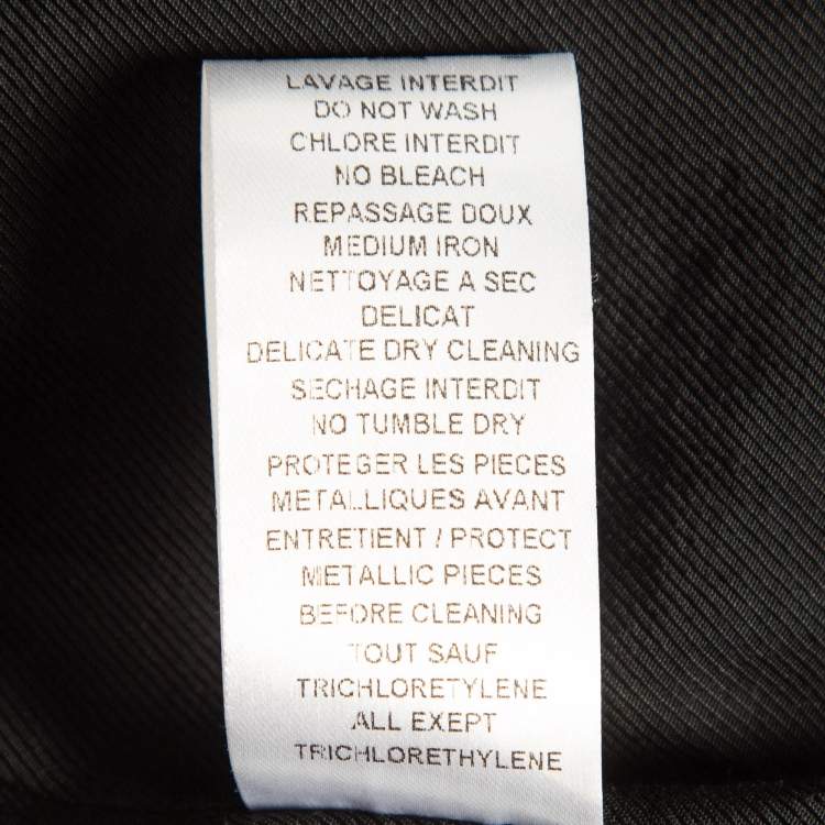 Pre Owned Balmain Black Wool Buttoned Front Long Blazer S