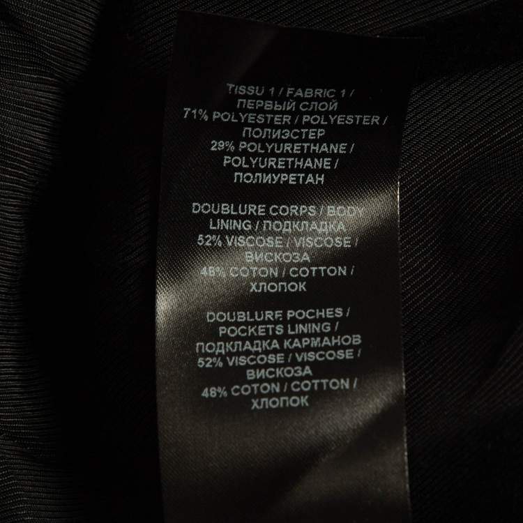 Pre Owned Balmain Black Faux Leather Long Skirt M