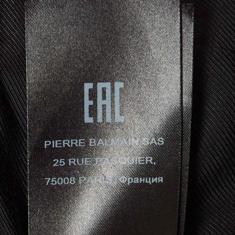Pre Owned Balmain Black Wool Double-Breasted Jacket L