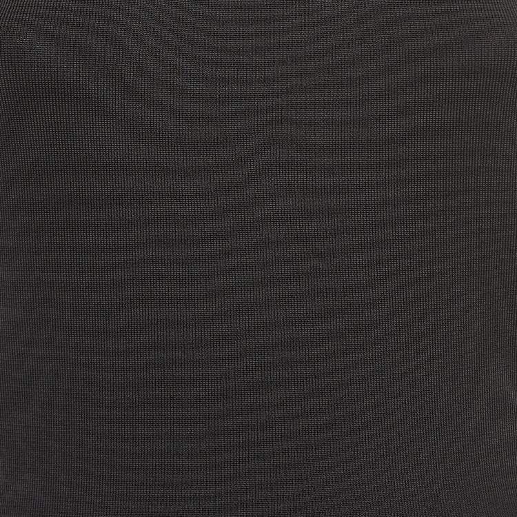 Pre Owned Balmain Black Lace-Up Stretch Knit Midi Dress M