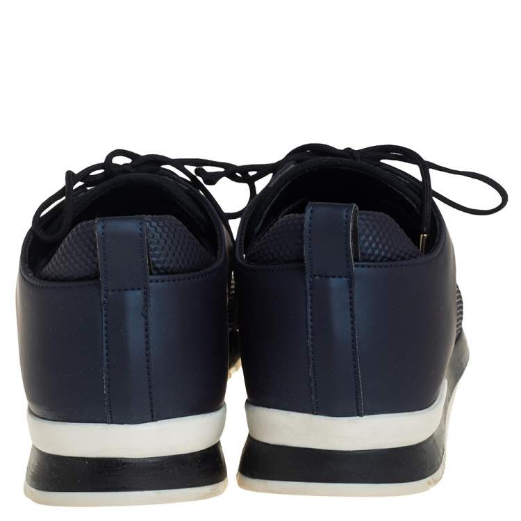 Pre Owned Balmain Black/Blue Neoprene Doda Sneakers Size 40