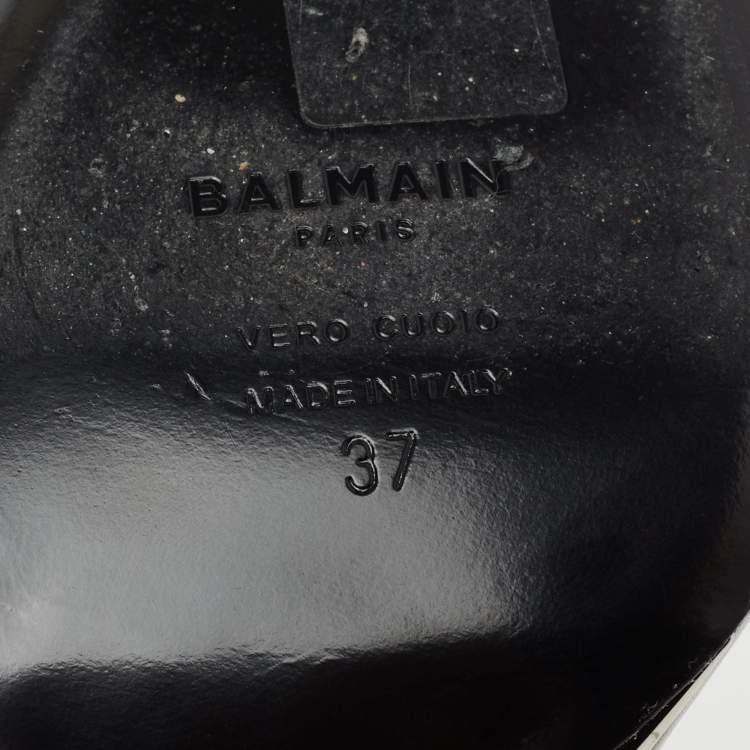 Pre Owned Balmain Transparent PVC Naomi Ankle-Strap Sandals Size 37