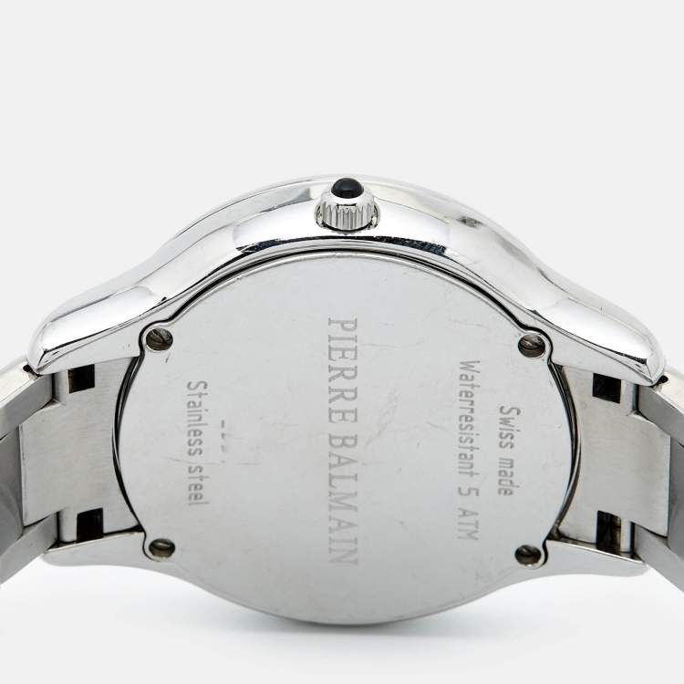 Pre Owned Balmain Mother of Pearl Stainless Steel 2351 Women's Wristwatch 38 mm