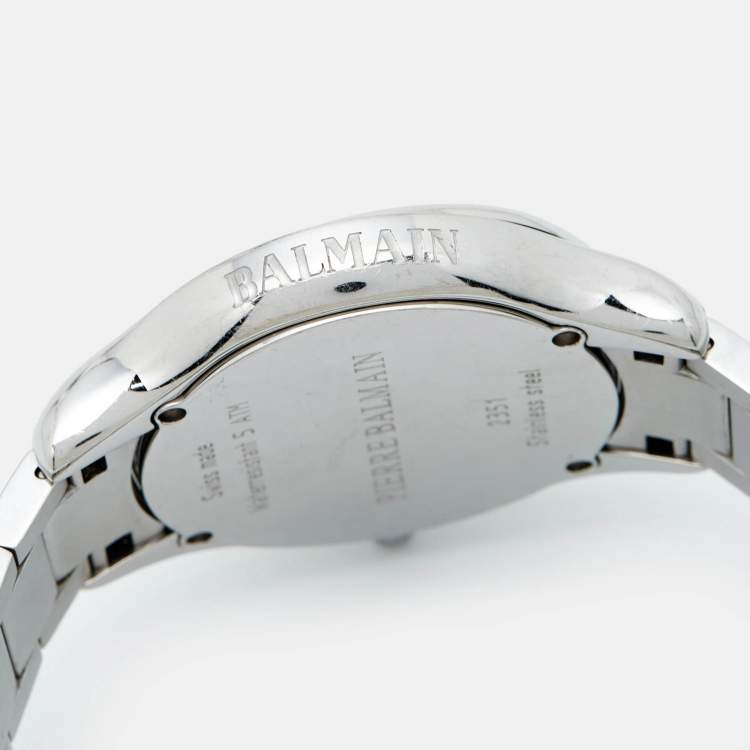 Pre Owned Balmain Mother of Pearl Stainless Steel 2351 Women's Wristwatch 38 mm