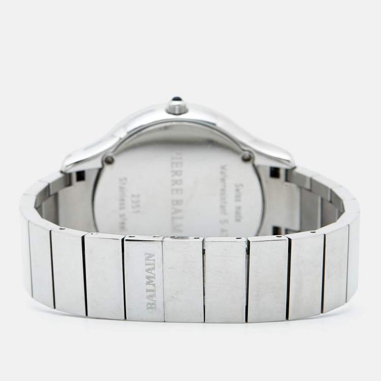 Pre Owned Balmain Mother of Pearl Stainless Steel 2351 Women's Wristwatch 38 mm