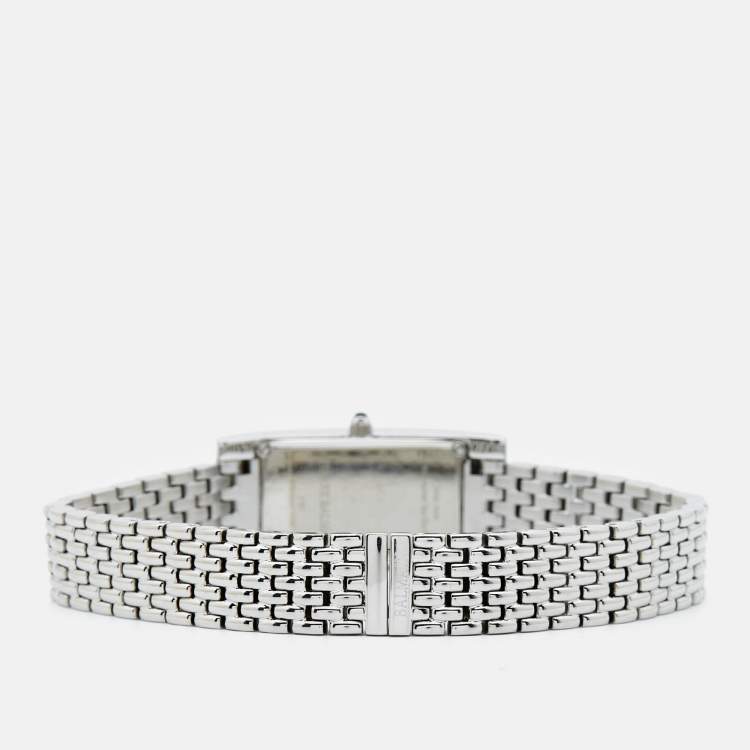 Pre Owned Balmain White Mother Of Pearl Stainless Steel Miss Balmain 2191 Women's Wristwatch 18 mm