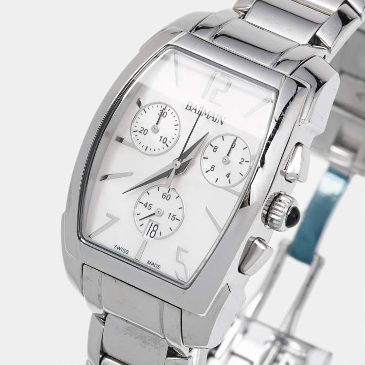 Pre Owned Balmain Mother of Pearl Stainless Steel 5211 Women's Wristwatch 29 mm 