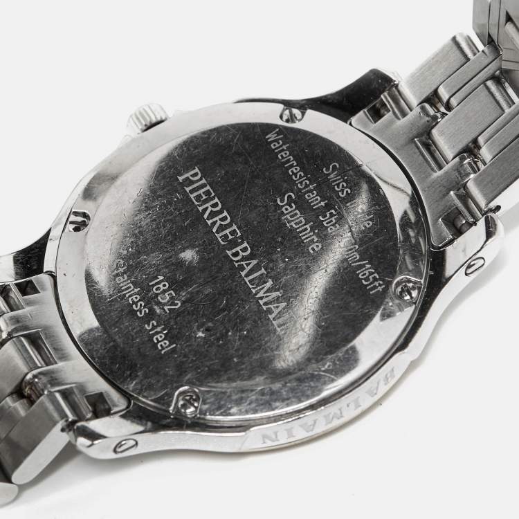 Pre Owned ساعة يد نسائية بالمان كلاسيك بي1852.39.16 ستانلس ستيل لونين فضية 34 مم