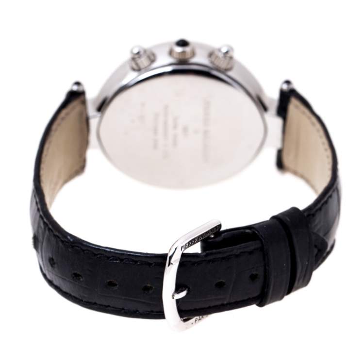 Pre Owned Balmain Black Stainless Steel Excessive Chronograph 5831 Women's Wristwatch 32 mm
