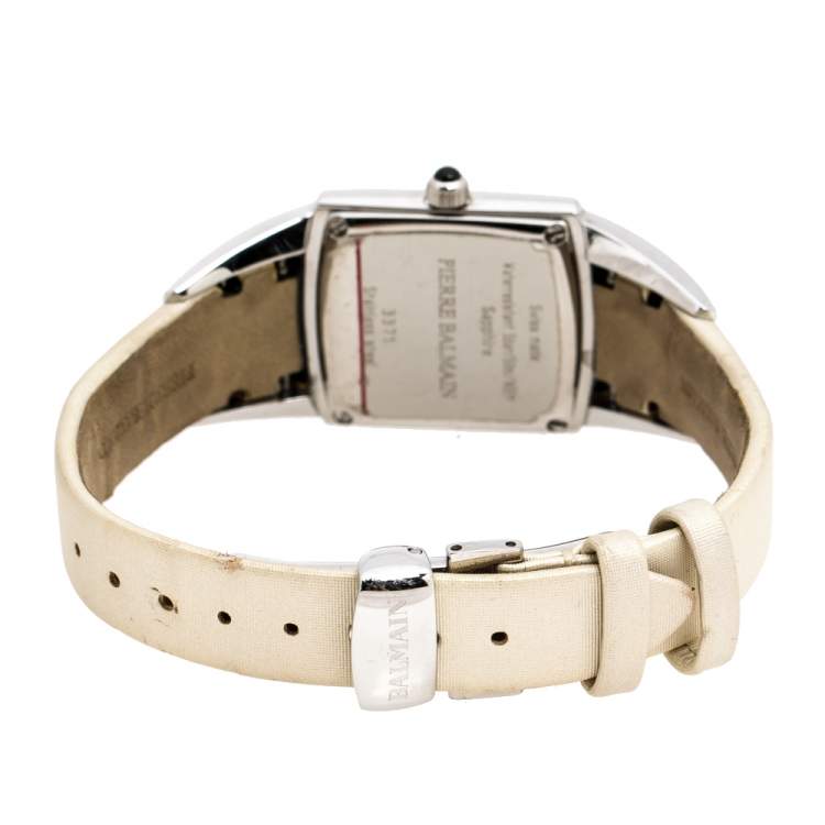Pre Owned Balmain Mother of Pearl Stainless Steel Elysees Arabesques B3371.51.82 Women's Wristwatch 24 mm