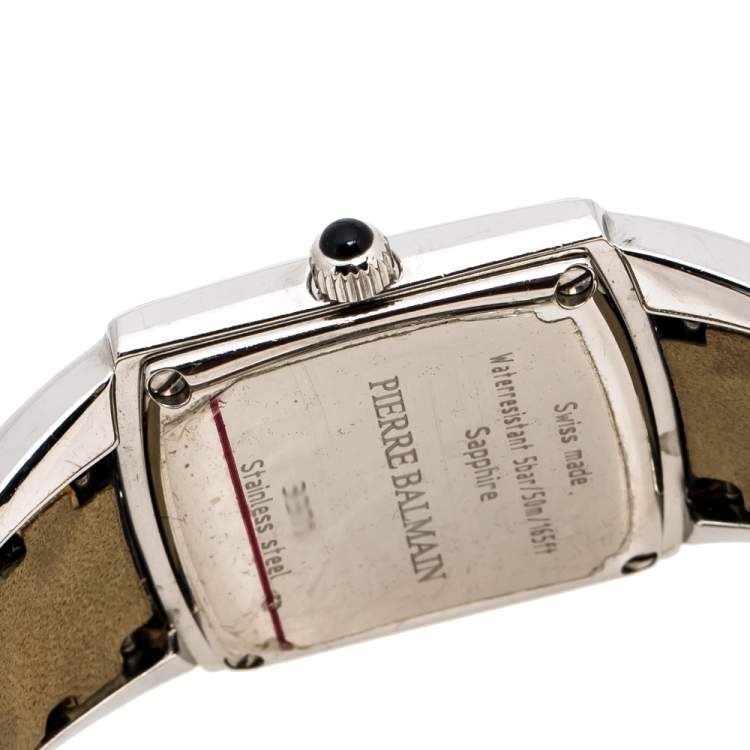 Pre Owned Balmain Mother of Pearl Stainless Steel Elysees Arabesques B3371.51.82 Women's Wristwatch 24 mm