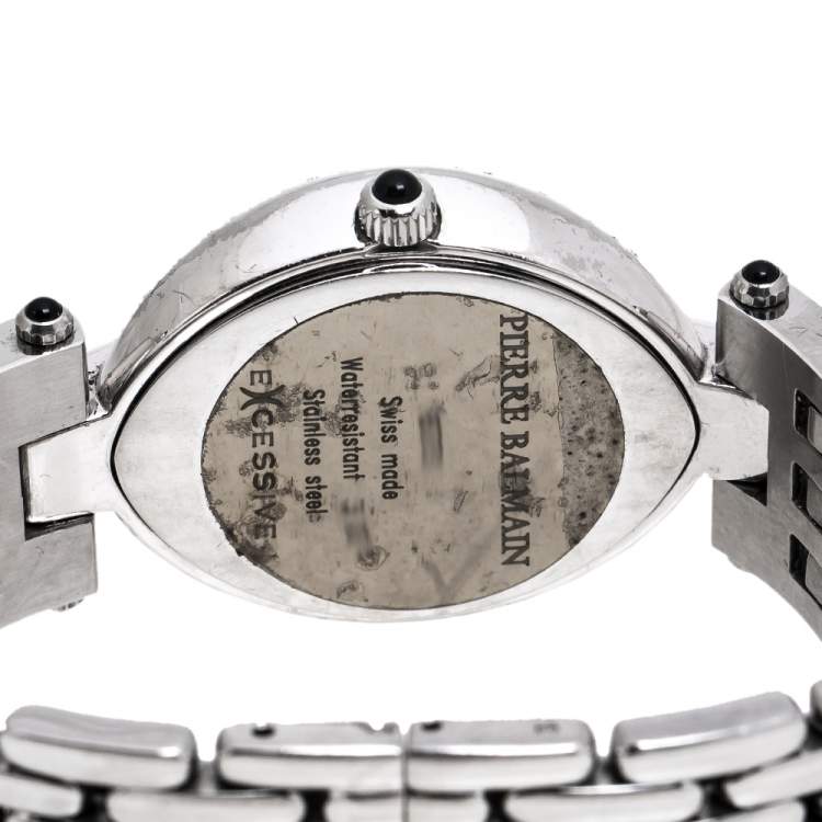 Pre Owned Balmain Silver Stainless Steel Excessive 3731 Women's Wristwatch 28 mm