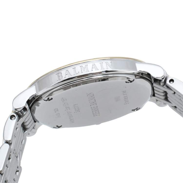 Pre Owned Balmain Silver Two-Tone Stainless Steel Elegance Chic Mini B1692.39.14 Women's Wristwatch 29 mm