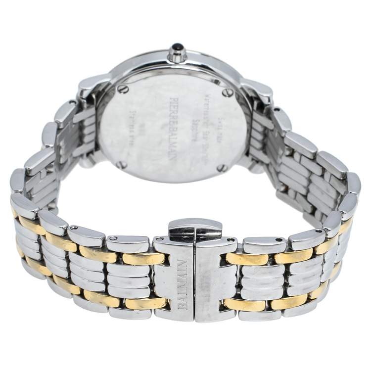 Pre Owned Balmain Silver Two-Tone Stainless Steel Elegance Chic Mini B1692.39.14 Women's Wristwatch 29 mm