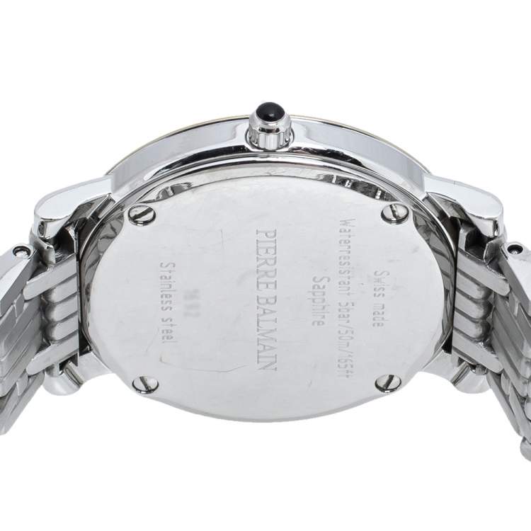 Pre Owned Balmain Silver Two-Tone Stainless Steel Elegance Chic Mini B1692.39.14 Women's Wristwatch 29 mm