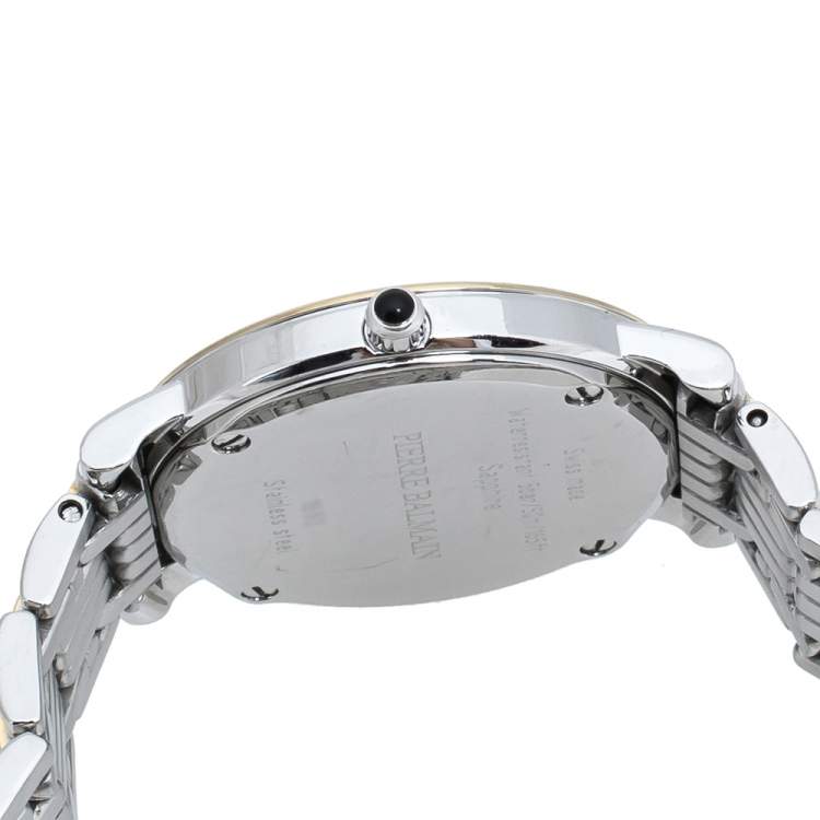Pre Owned Balmain Silver Two-Tone Stainless Steel Elegance Chic Mini B1692.39.14 Women's Wristwatch 29 mm