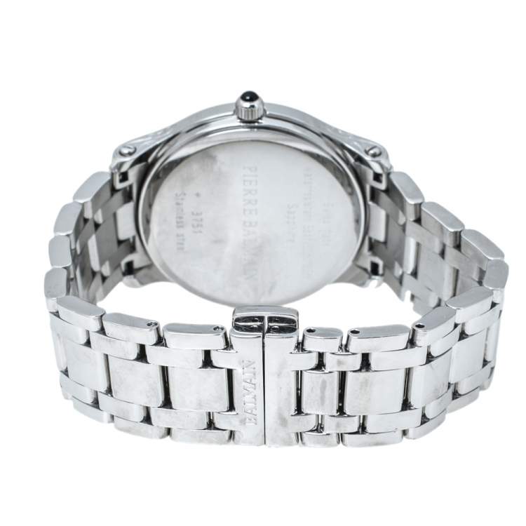 Pre Owned Balmain Mother Of Pearl Stainless Steel Diamond Fairy Arabesques 3751 Women's Wristwatch 34 mm