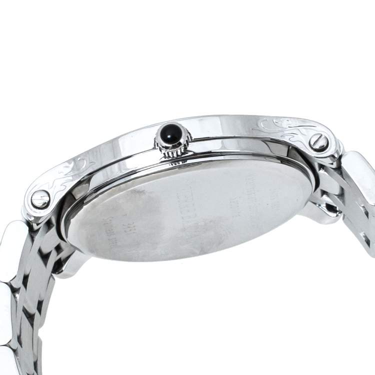 Pre Owned Balmain Mother Of Pearl Stainless Steel Diamond Fairy Arabesques 3751 Women's Wristwatch 34 mm