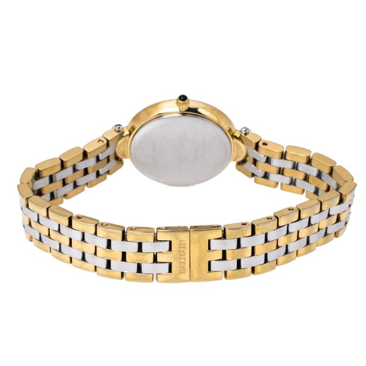 Pre Owned Balmain MOP Two-Tone Stainless Steel Haute Elegance 8072 Women's Wristwatch 27 mm