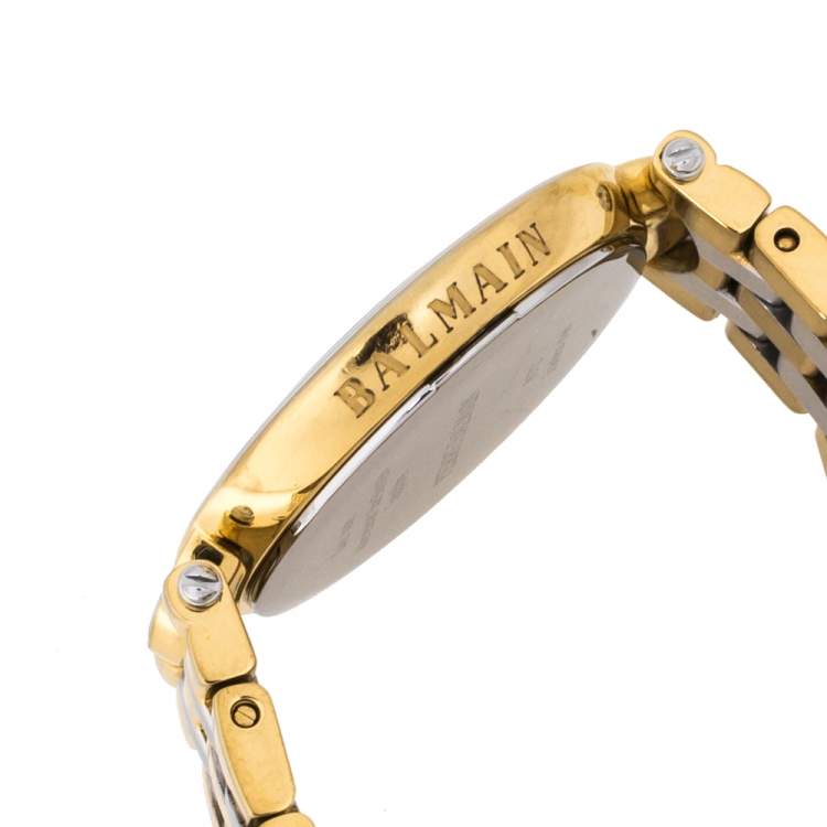 Pre Owned Balmain MOP Two-Tone Stainless Steel Haute Elegance 8072 Women's Wristwatch 27 mm