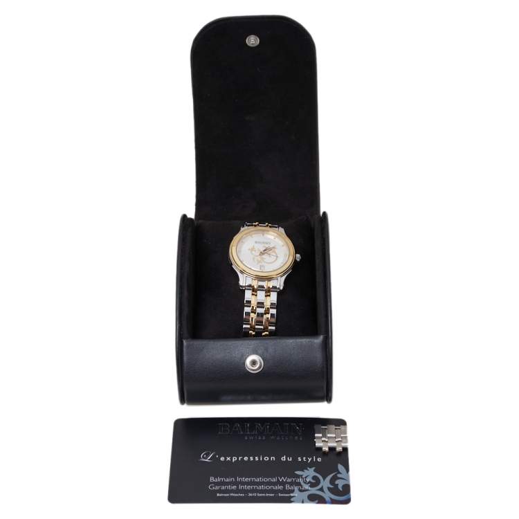Pre Owned Balmain Silver Two-Tone Stainless Steel B1852.39.16 Women's Wristwatch 34 mm