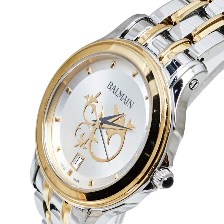Pre Owned Balmain Silver Two-Tone Stainless Steel B1852.39.16 Women's Wristwatch 34 mm