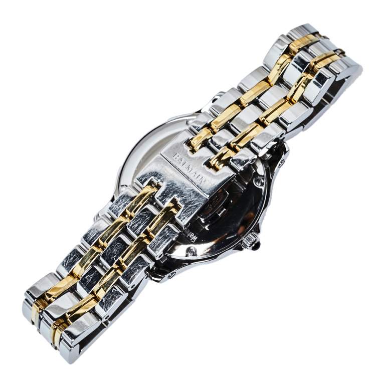 Pre Owned Balmain Silver Two-Tone Stainless Steel B1852.39.16 Women's Wristwatch 34 mm