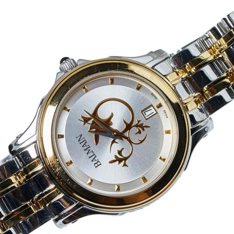 Pre Owned Balmain Silver Two-Tone Stainless Steel B1852.39.16 Women's Wristwatch 34 mm