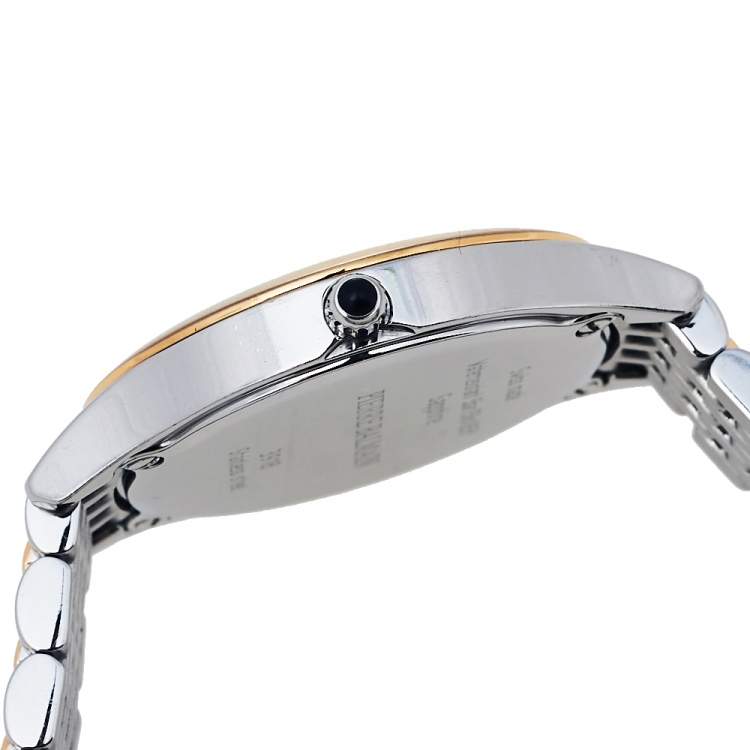 Pre Owned Balmain White Two-Tone Stainless Steel Balmain De Balmain II Mini Women's Wristwatch 29 mm