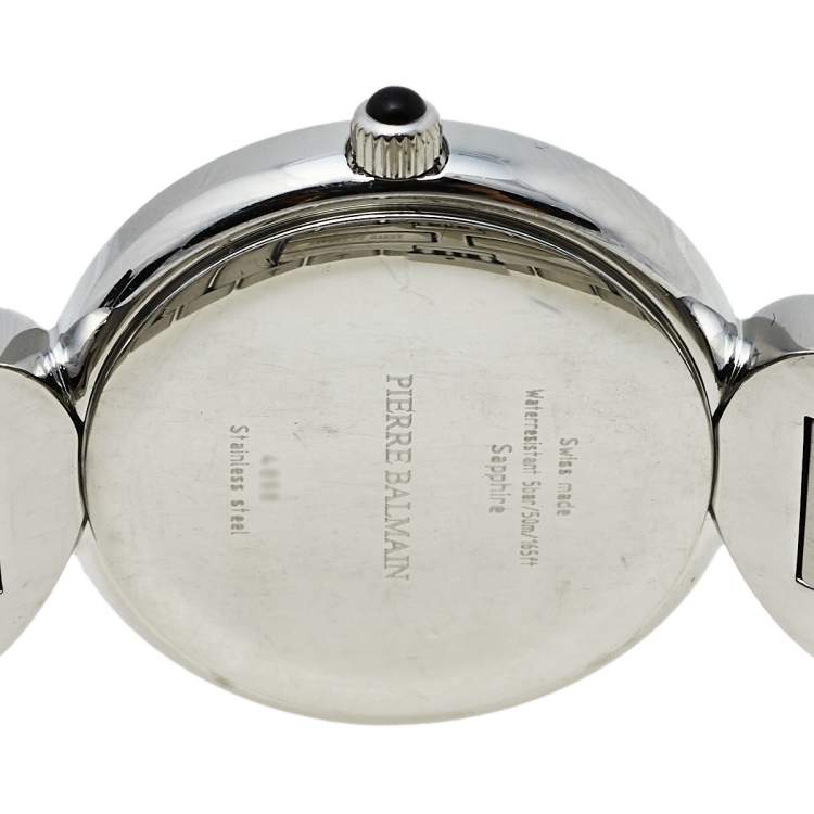 Pre Owned Balmain Silver Two-Tone Stainless Steel Madrigal Lady II 4898 Women's Wristwatch 32 mm