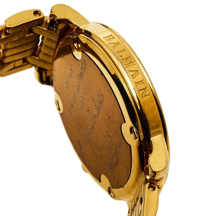 Pre Owned Balmain Silver Gold Tone Stainless Steel Elegance Chic 1690 Women's Wristwatch 29 mm