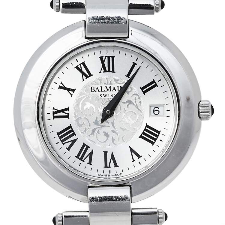 Pre Owned Balmain Silver Stainless Steel 2101 Quartz Women's Wristwatch 35 mm