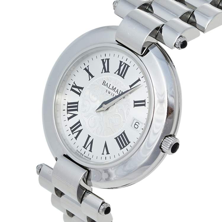 Pre Owned Balmain Silver Stainless Steel 2101 Quartz Women's Wristwatch 35 mm
