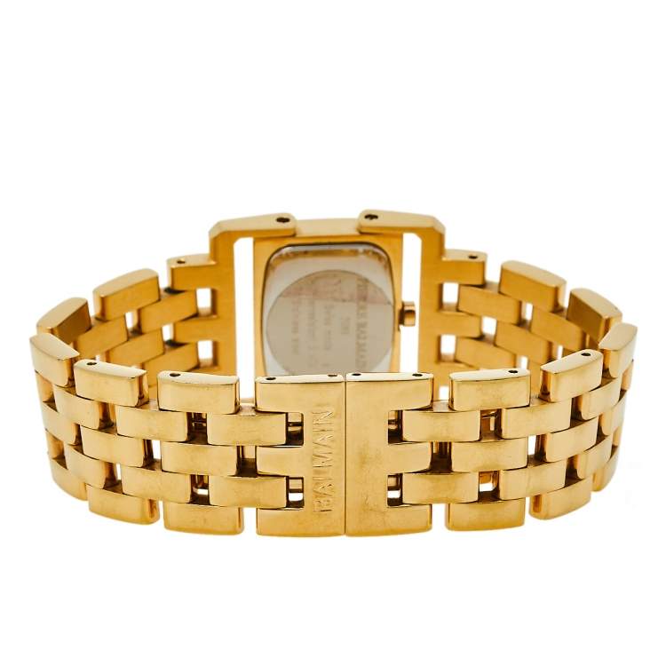مملوكة مسبقًا Balmain Silver Gold Tone Stainless Steel 2089 Women's Wristwatch 24 mm