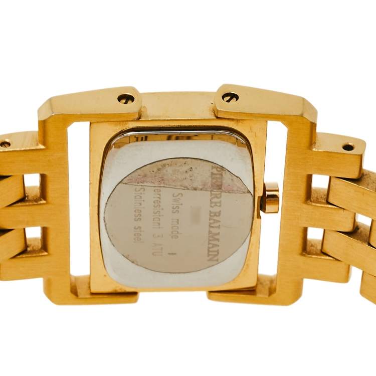 مملوكة مسبقًا Balmain Silver Gold Tone Stainless Steel 2089 Women's Wristwatch 24 mm