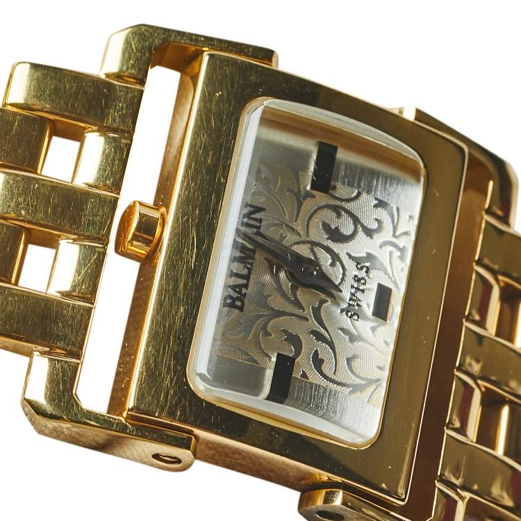 مملوكة مسبقًا Balmain Silver Gold Tone Stainless Steel 2089 Women's Wristwatch 24 mm