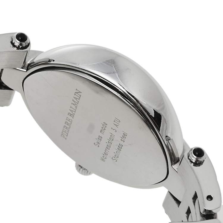 Pre Owned Balmain Silver Stainless Steel Excessive 3731 Women's Wristwatch 28 mm
