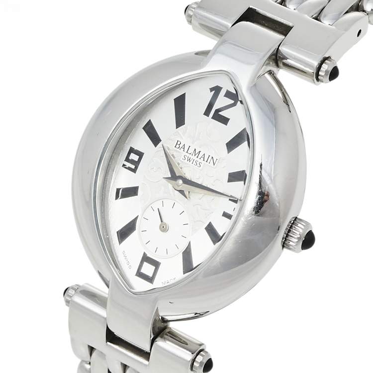 Pre Owned Balmain Silver Stainless Steel Excessive 3731 Women's Wristwatch 28 mm