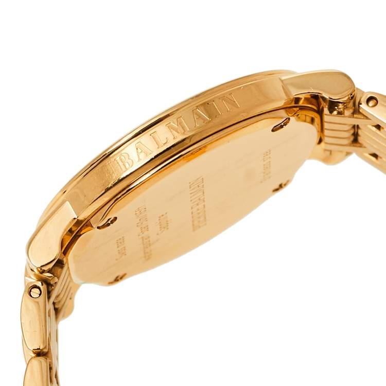 Pre Owned Balmain Silver Gold Tone Stainless Steel Elegance Chic 1690 Women's Wristwatch 29 mm