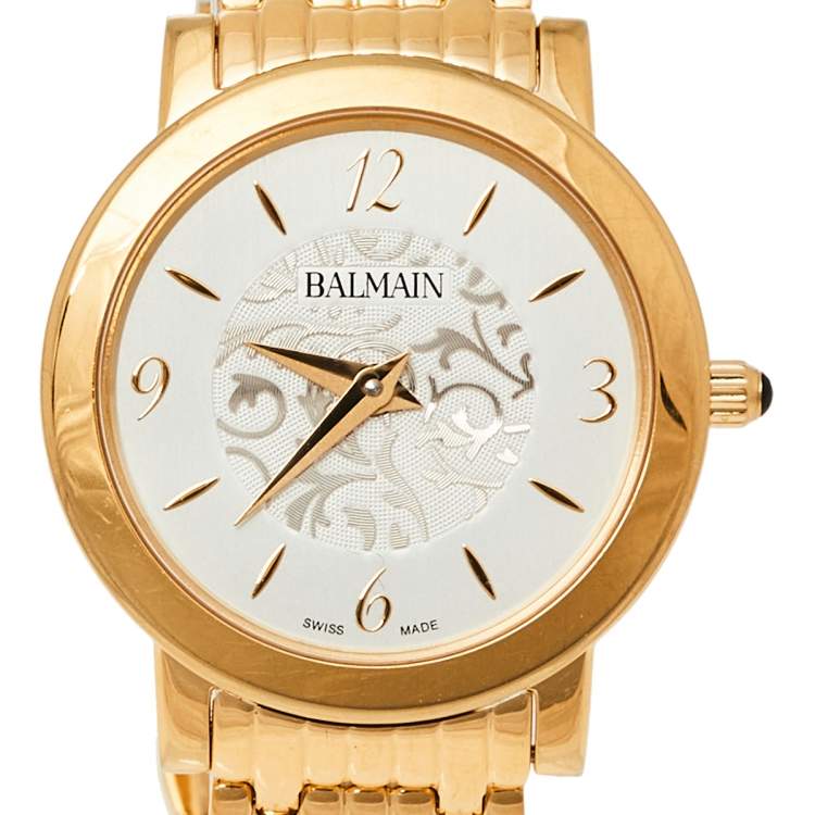 Pre Owned Balmain Silver Gold Tone Stainless Steel Elegance Chic 1690 Women's Wristwatch 29 mm