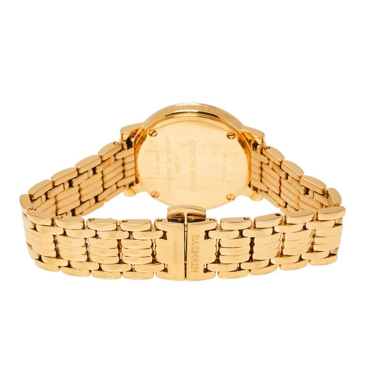 Pre Owned Balmain Silver Gold Tone Stainless Steel Elegance Chic 1690 Women's Wristwatch 29 mm