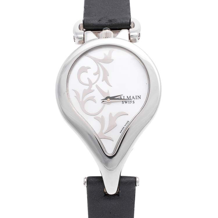 Pre Owned Balmain Mother of Pearl Stainless Steel 3431 Women's Wristwatch 31 mm