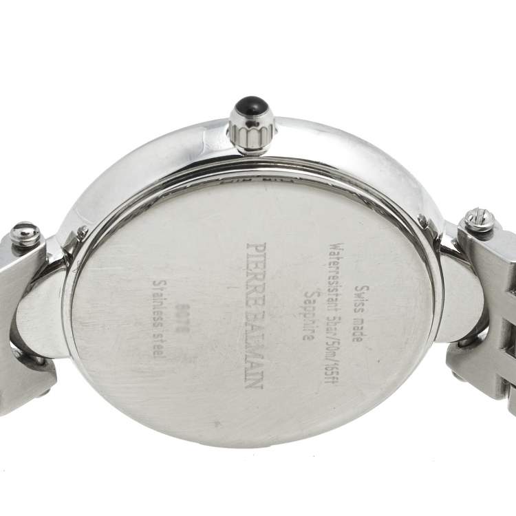 Pre Owned Balmain Mother of Pearl Stainless Steel Haute Elegance 8075 Women's Wristwatch 27 mm