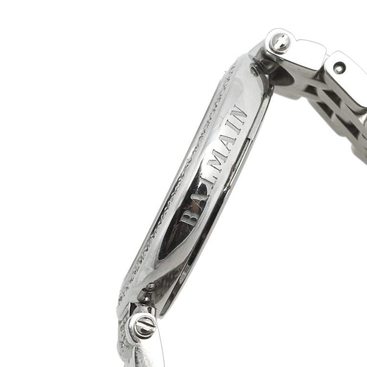 Pre Owned Balmain Mother of Pearl Stainless Steel Haute Elegance 8075 Women's Wristwatch 27 mm
