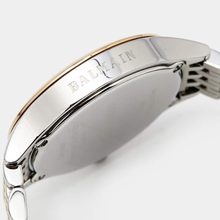Pre Owned Balmain Mother Of Pearl Two-Tone Stainless De Balmain B.4918.33.82 Women's Wristwatch 31 mm
