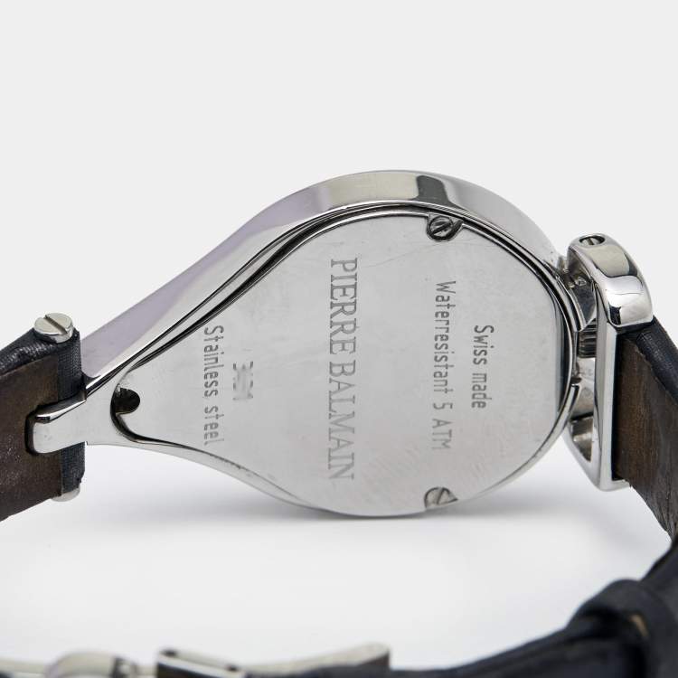 Pre Owned Balmain Mother of Pearl Stainless Steel Satin 3431 Women's Wristwatch 31 mm