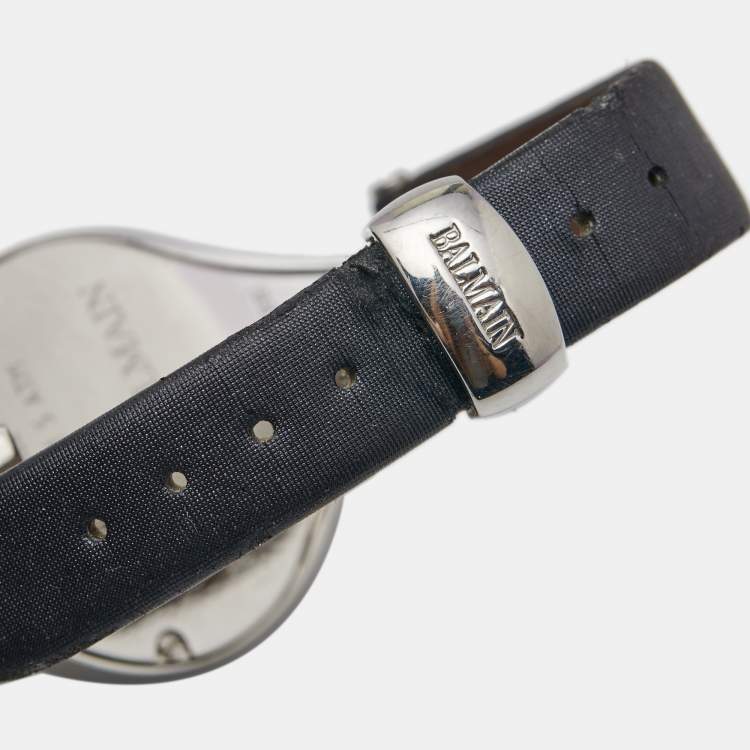 Pre Owned Balmain Mother of Pearl Stainless Steel Satin 3431 Women's Wristwatch 31 mm