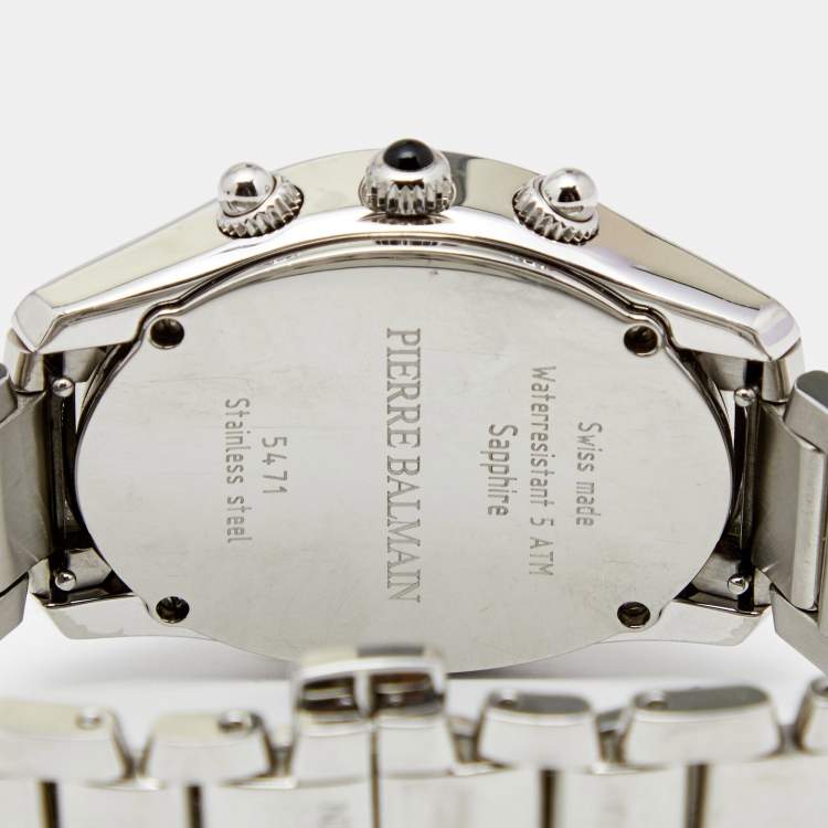 مملوكة مسبقًا Balmain Silver Stainless Steel Diamond 5471 Women's Wristwatch 33 mm