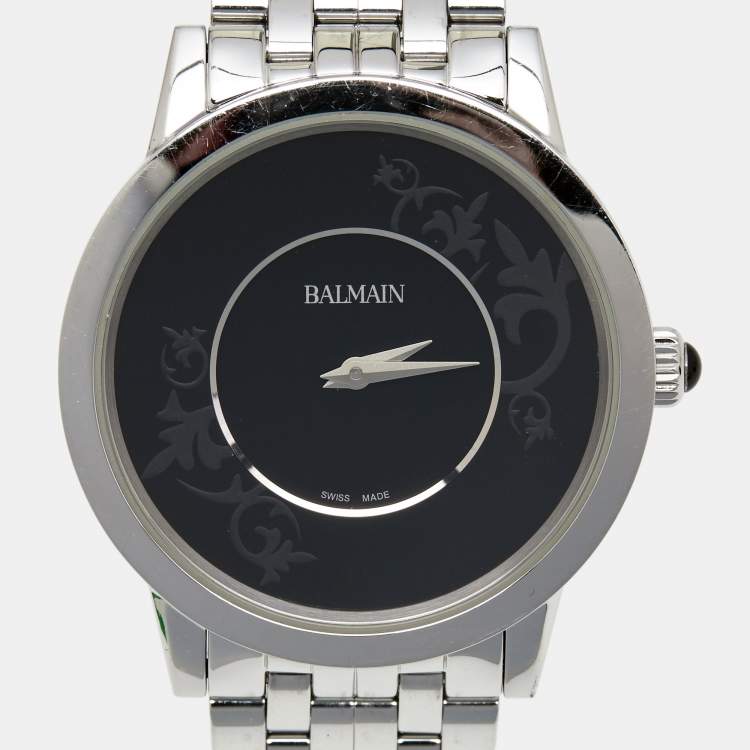 Pre Owned Balmain Black Stainless Steel Eria Bijou B1771.33.62 Women's Wristwatch 36 mm